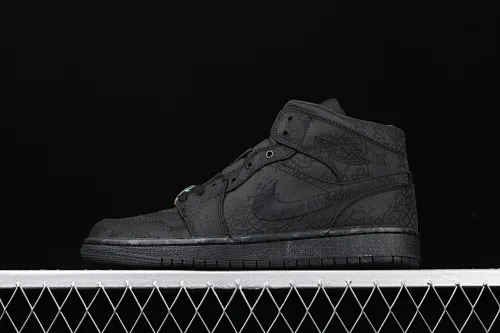 All categories Air Jordan Jordan series basketball shoes Air Jordan 1 Mid CLOT x Air Jordan 1 Mid "Fearless" AJ1 Joe 1 mid-top black silk CU2804-300